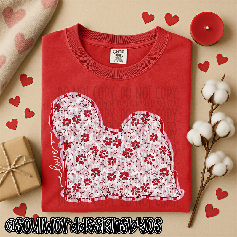 Valentine Faux Quilted Dogs - DIGITAL DOWNLOAD