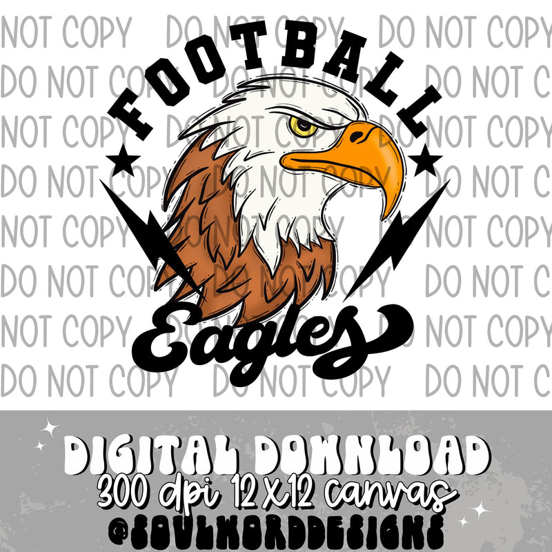 Football Bolts High School Teams - DIGITAL DOWNLOAD