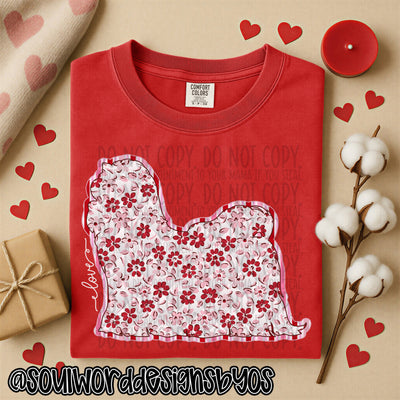 Valentine Faux Quilted Dogs - DIGITAL DOWNLOAD