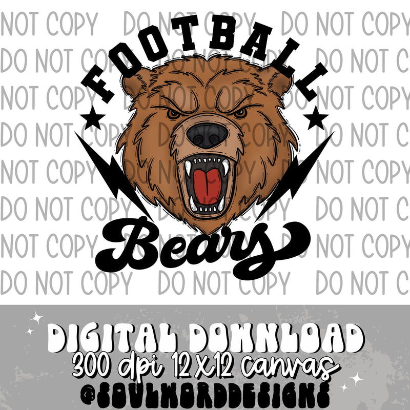 Football Bolts High School Teams - DIGITAL DOWNLOAD