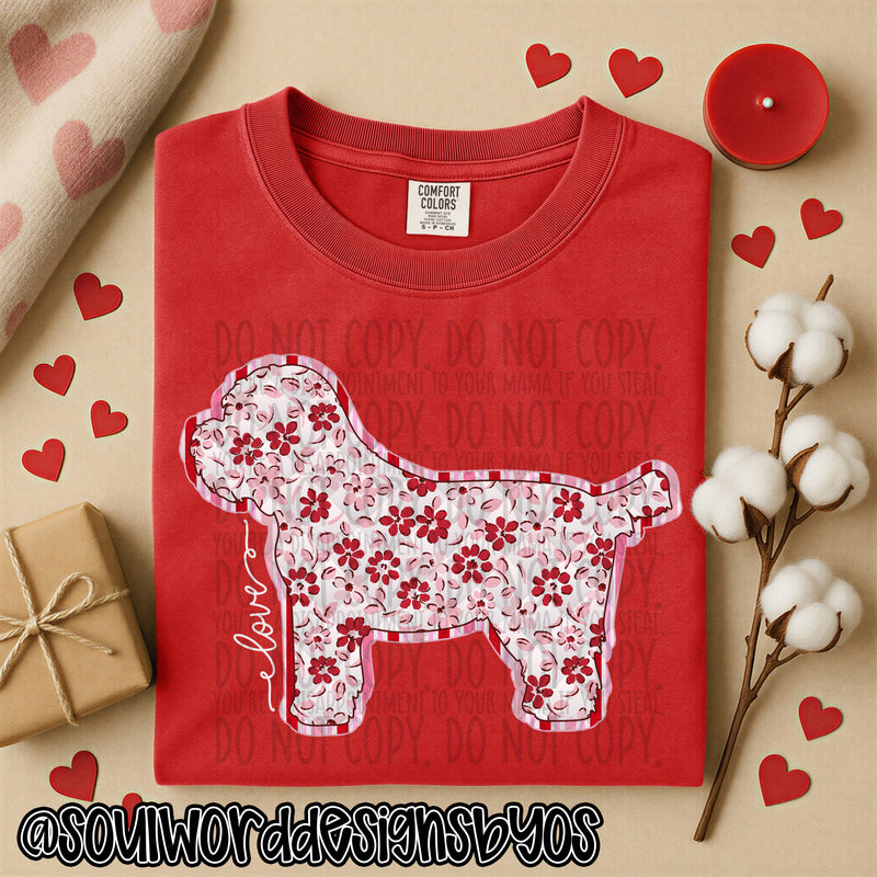 Valentine Faux Quilted Dogs - DIGITAL DOWNLOAD