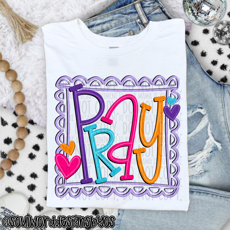 Pray Bright Doodle - DIGITAL DOWNLOAD