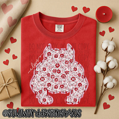 Valentine Faux Quilted Dogs - DIGITAL DOWNLOAD