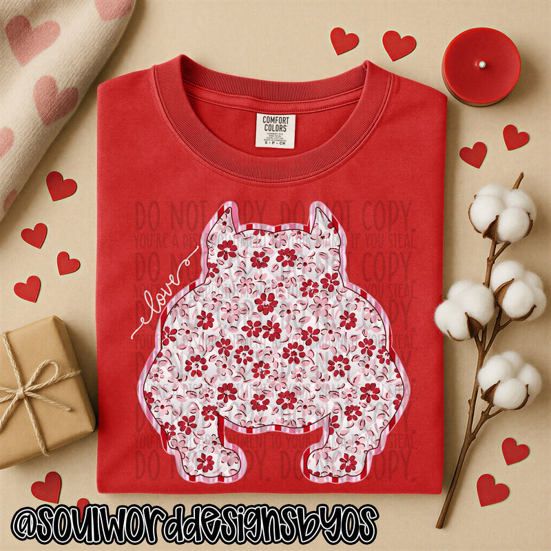 Valentine Faux Quilted Dogs - DIGITAL DOWNLOAD