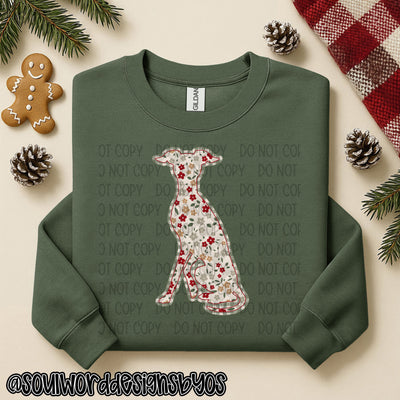 Christmas Faux Quilted Dogs Round 3 - DIGITAL DOWNLOAD