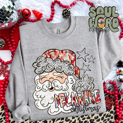 Whimsical Santa States Christmas - DIGITAL DOWNLOAD