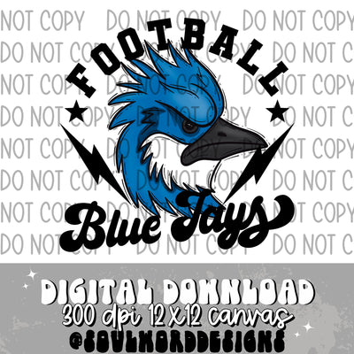 Football Bolts High School Teams - DIGITAL DOWNLOAD