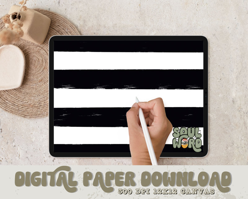 Black Grunge Stripe 12x12 Digital Paper Design - DIGITAL DOWNLOAD