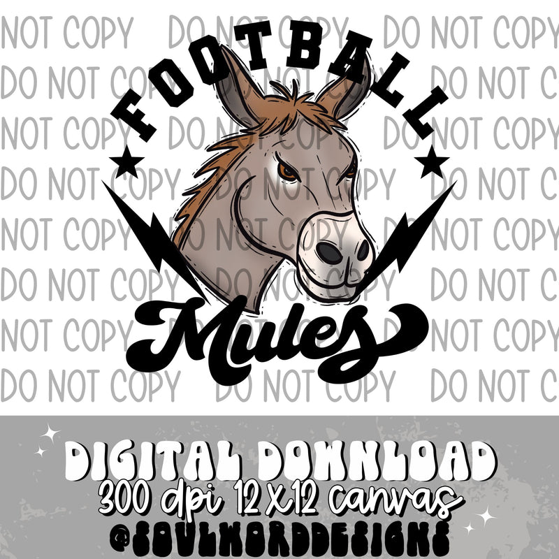 Football Bolts High School Teams - DIGITAL DOWNLOAD