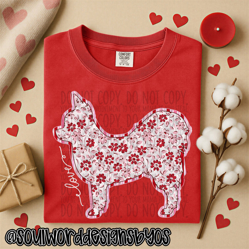 Valentine Faux Quilted Dogs - DIGITAL DOWNLOAD