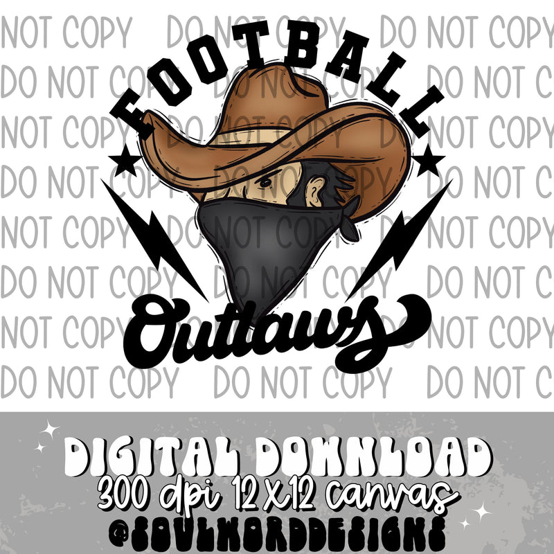 Football Bolts High School Teams - DIGITAL DOWNLOAD