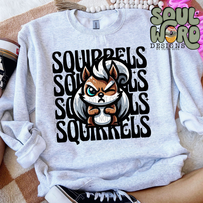 Squirrels Winking Mascot  - DIGITAL DOWNLOAD