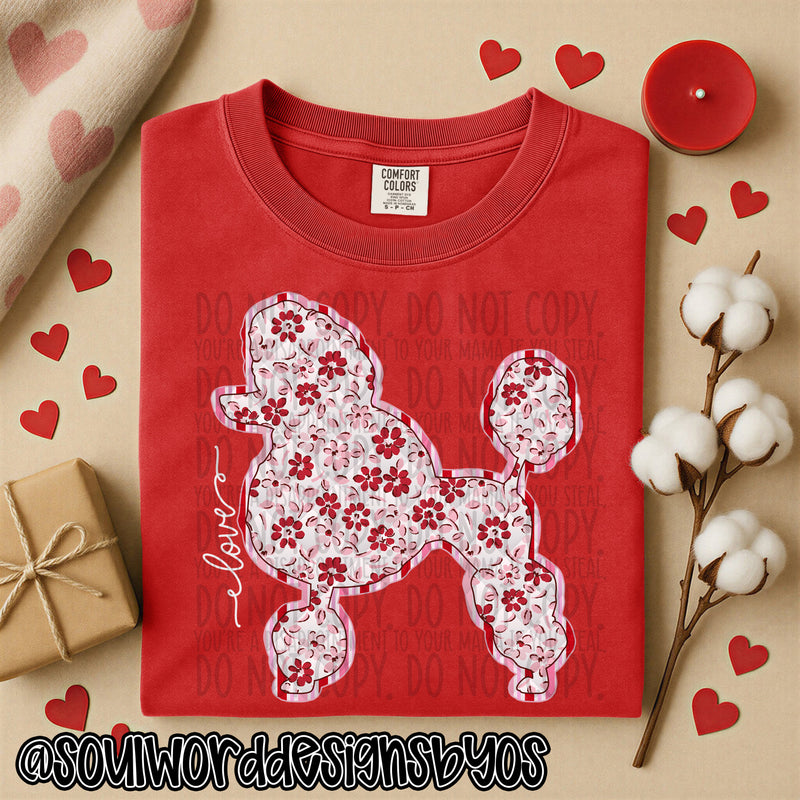 Valentine Faux Quilted Dogs - DIGITAL DOWNLOAD