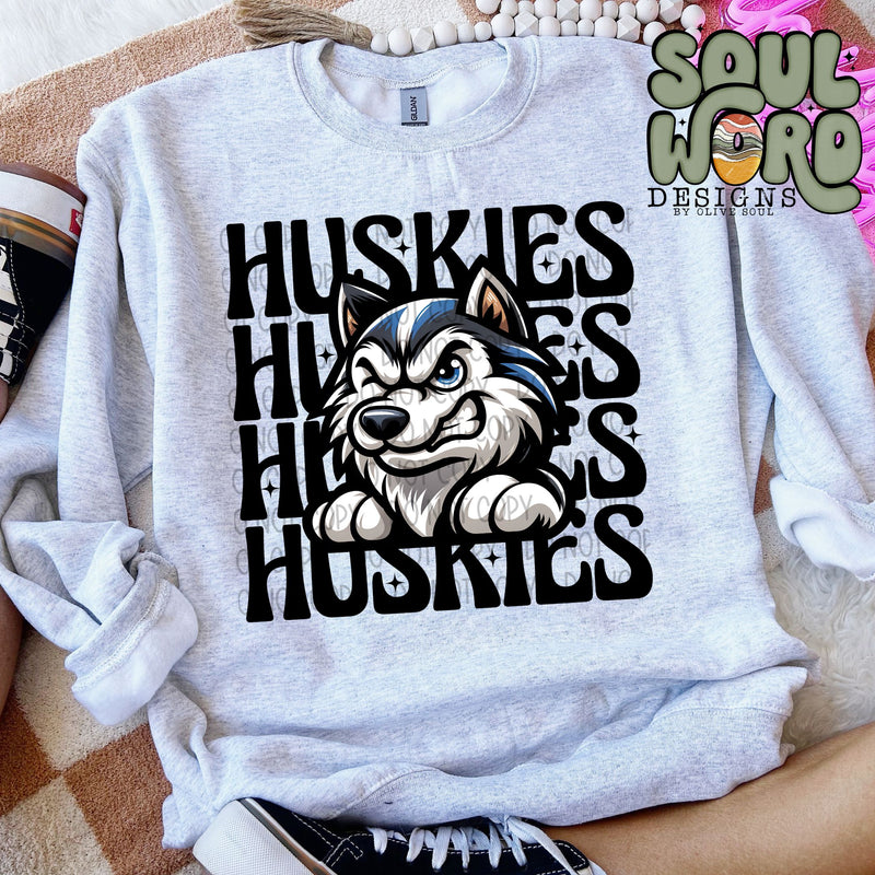 Huskies Winking Mascot - DIGITAL DOWNLOAD