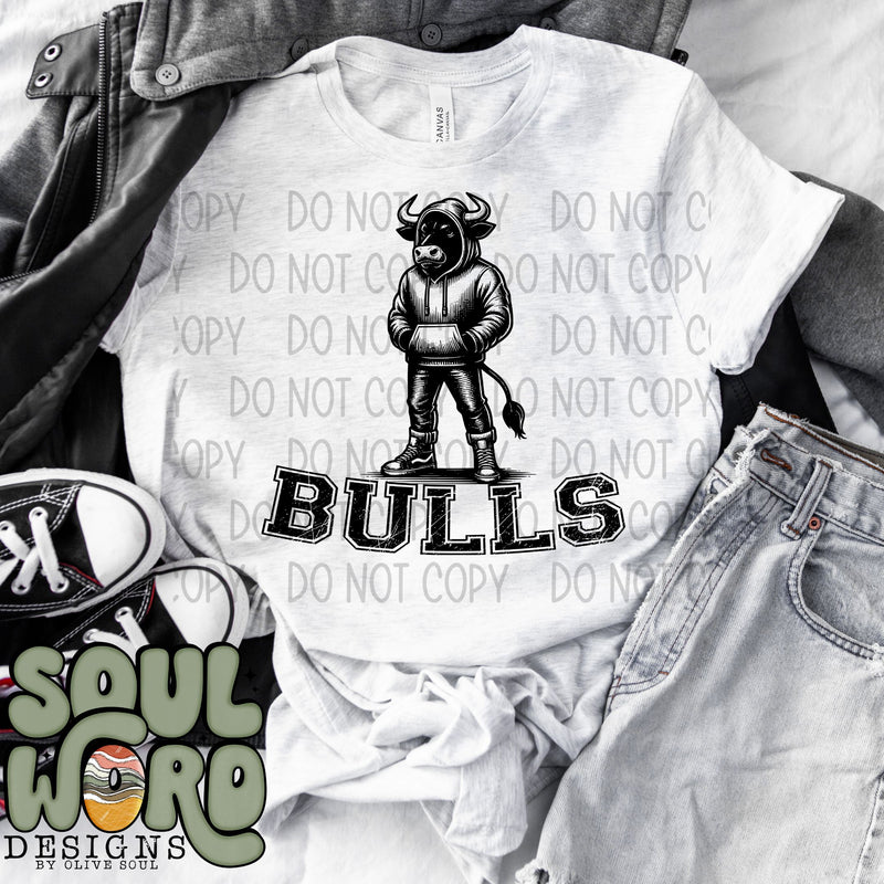 Bulls Cool Mascot - DIGITAL DOWNLOAD