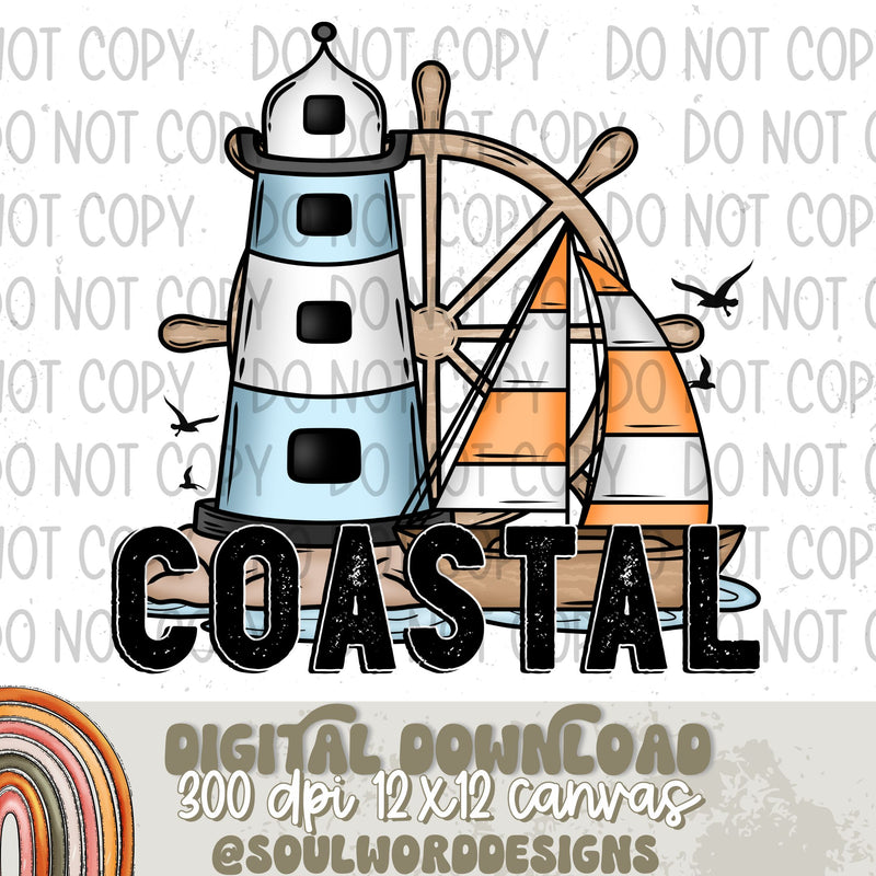 Coastal Lighthouse - DIGITAL DOWNLOAD
