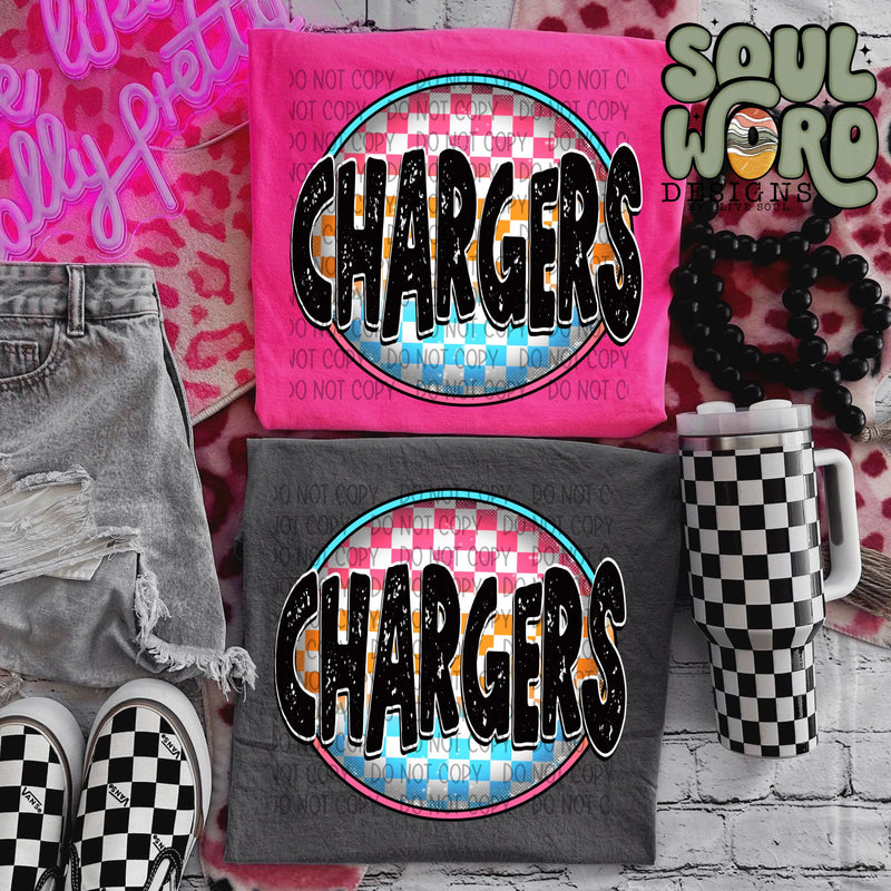 Neon Checker Mascot Bundle - DIGITAL DOWNLOAD