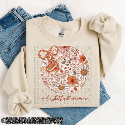 CUSTOM Basketball Coquette Floral - DIGITAL DOWNLOAD