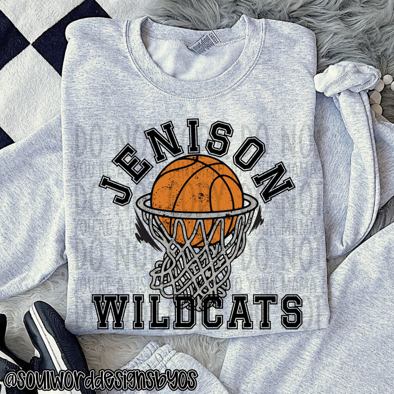CUSTOM Basketball Grunge Mascot - DIGITAL DOWNLOAD