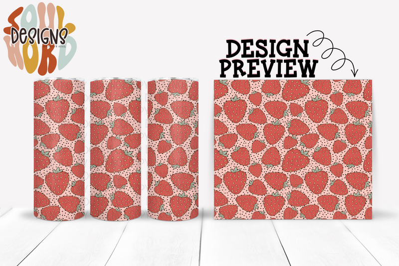 Strawberries SEAMLESS Design - DIGITAL DOWNLOAD