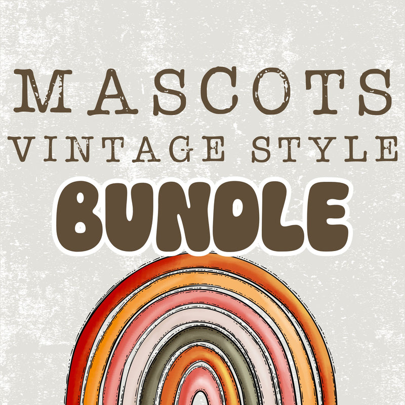 Vintage Style Mascot Name Bundle - DIGITAL DOWNLOAD