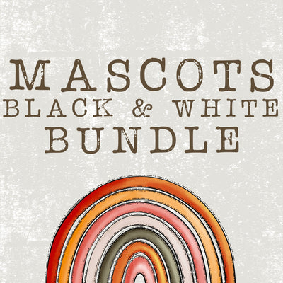 Black & White Mascot Bundle - DIGITAL DOWNLOAD