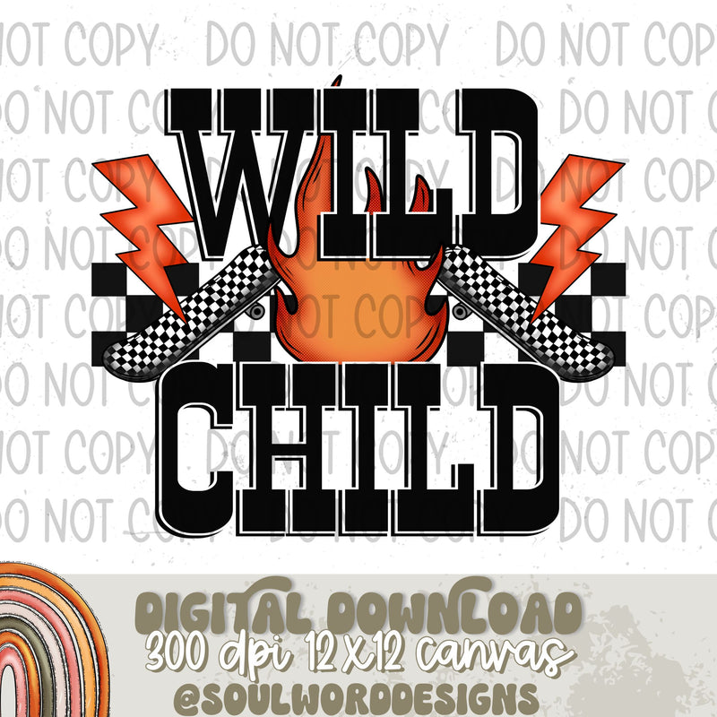 Wild Child Bolts Orange - DIGITAL DOWNLOAD