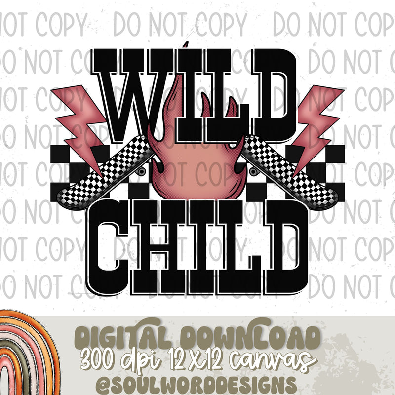 Wild Child Bolts Pink - DIGITAL DOWNLOAD