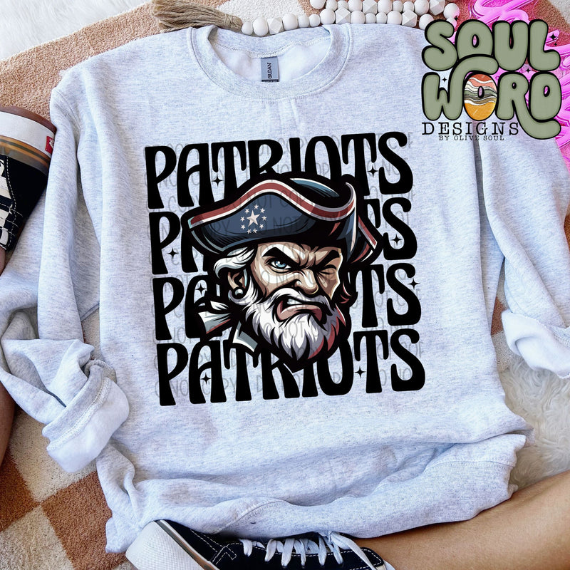 Patriots Winking Mascot - DIGITAL DOWNLOAD