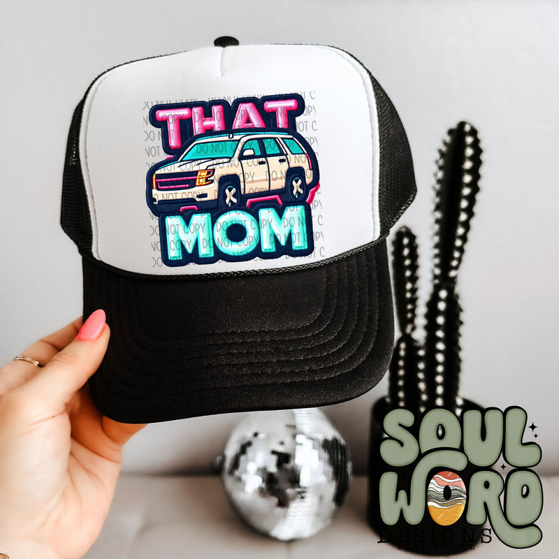 That Mom White SUV Faux Embroidered Patch - DIGITAL DOWNLOAD