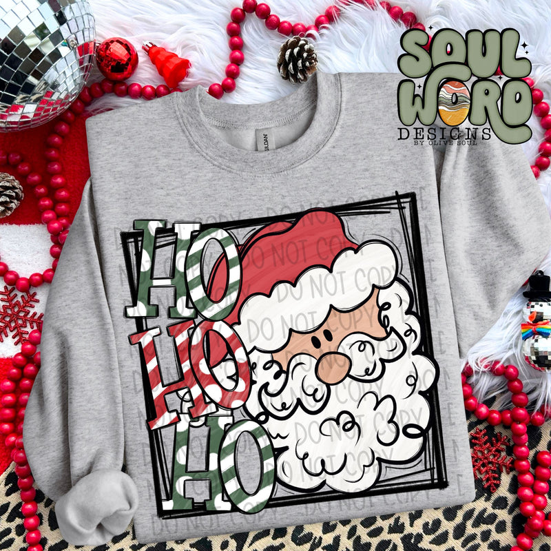 Ho Ho Ho Whimsical Santa - DIGITAL DOWNLOAD