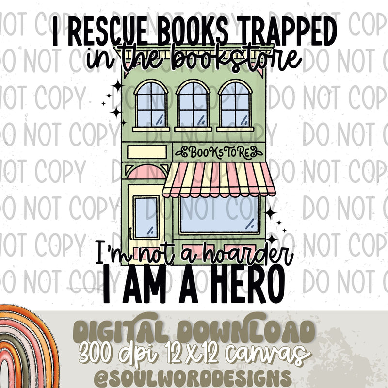 I Rescue Books - DIGITAL DOWNLOAD