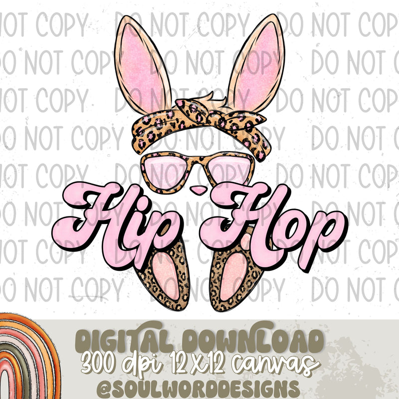 Hip Hop Pink Bunny Glasses - DIGITAL DOWNLOAD