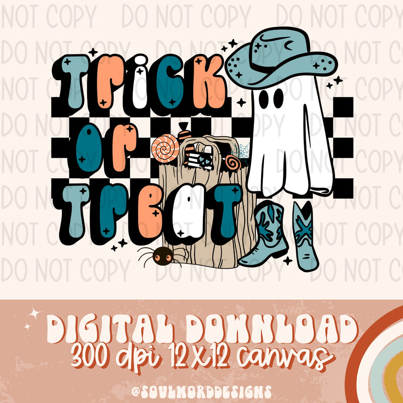 Trick or Treat Boy Ghost - DIGITAL DOWNLOAD