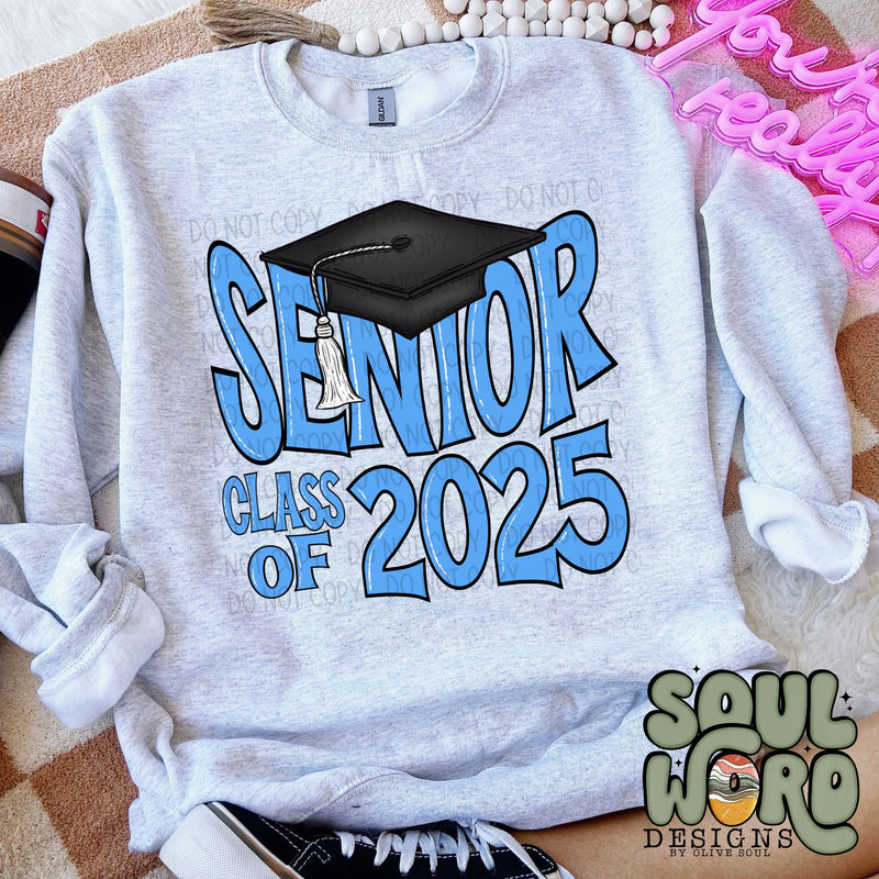 Senior Cap Columbia Blue - DIGITAL DOWNLOAD