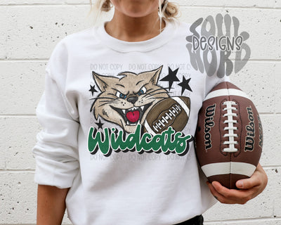 Wildcats Mascot Green - DIGITAL DOWNLOAD