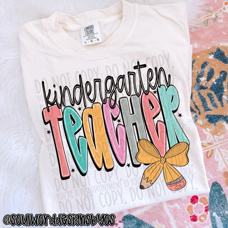 Kindergarten Teacher Doodle Pencil - DIGITAL DOWNLOAD