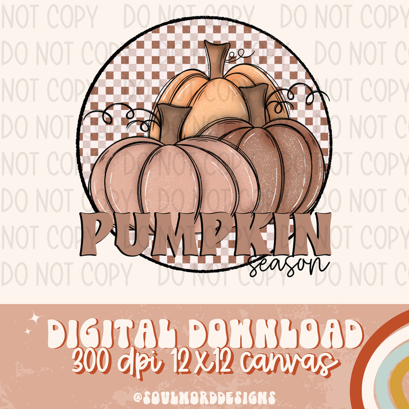 Pumpkin Season Plaid - DIGITAL DOWNLOAD