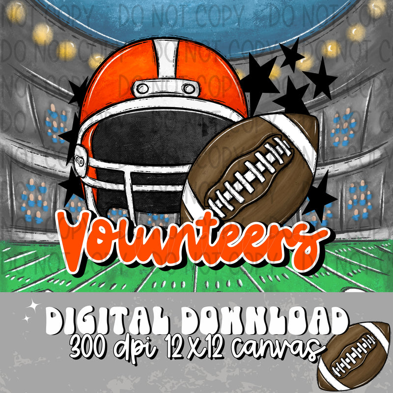 Volunteers Football Helmet Orange - DIGITAL DOWNLOAD