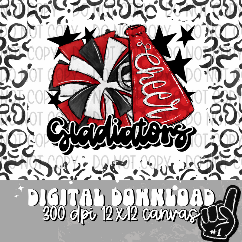 Gladiators Red Cheer - DIGITAL DOWNLOAD