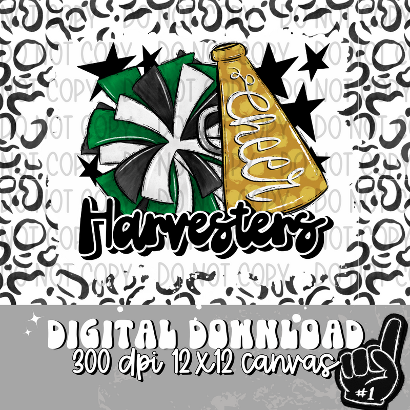 Harvesters Green Gold Cheer - DIGITAL DOWNLOAD