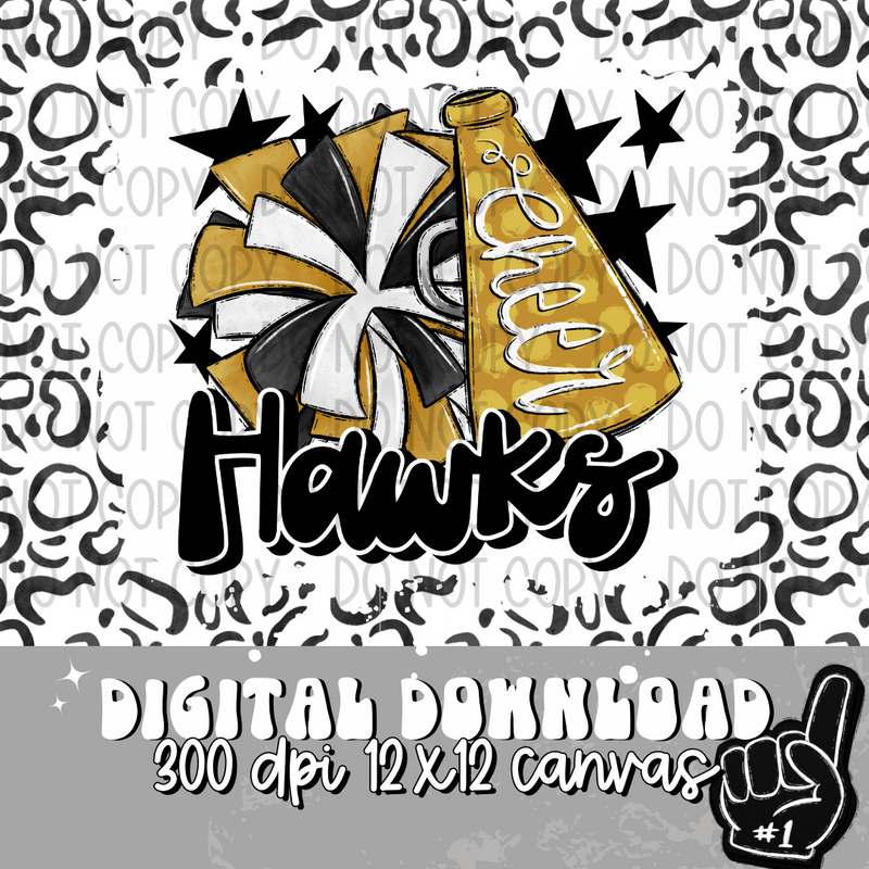 Hawks Gold Cheer - DIGITAL DOWNLOAD