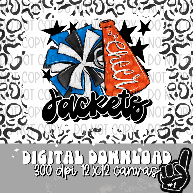 Jackets Blue Orange Cheer - DIGITAL DOWNLOAD