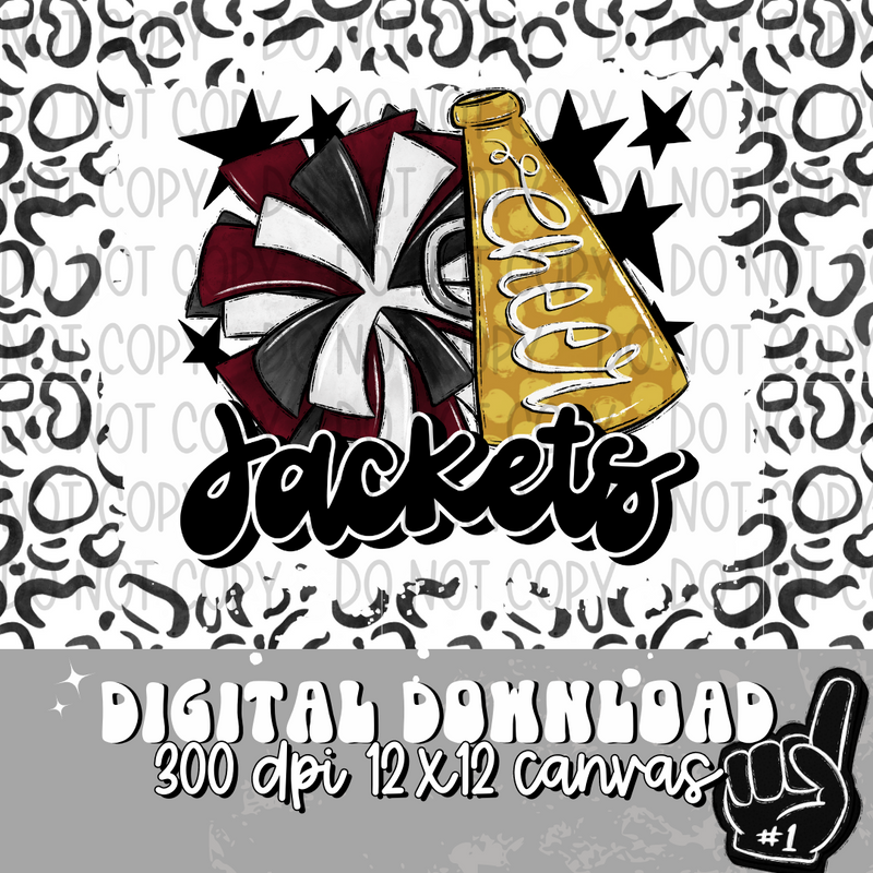 Jackets Maroon Gold Cheer - DIGITAL DOWNLOAD