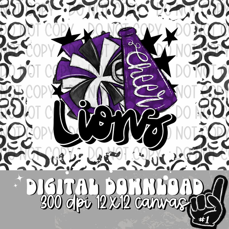 Lions Purple Cheer - DIGITAL DOWNLOAD