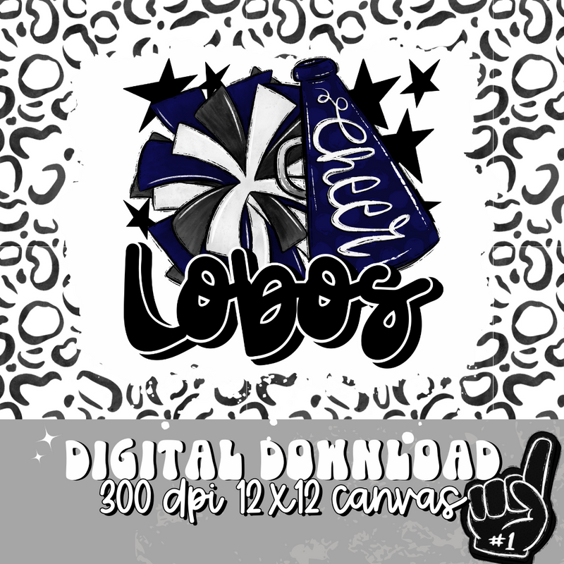 Lobos Navy Cheer - DIGITAL DOWNLOAD