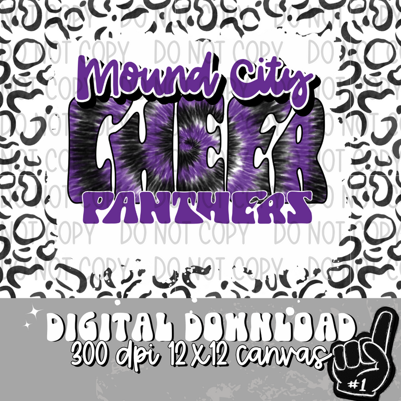 Mound City Panthers Tie Dye Cheer Purple - DIGITAL DOWNLOAD