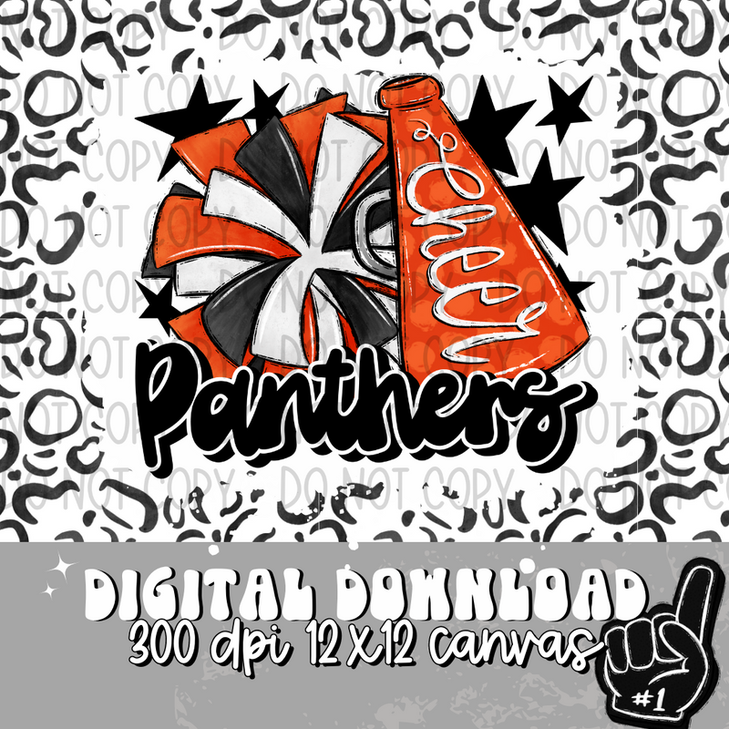 Panthers Orange Cheer - DIGITAL DOWNLOAD