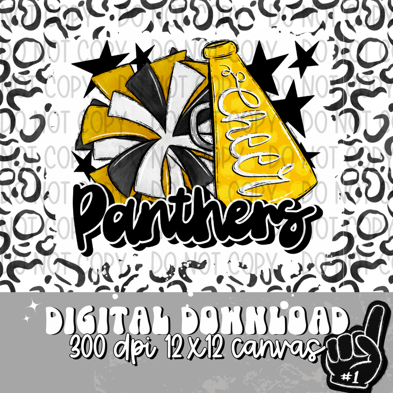 Panthers Yellow Gold Cheer - DIGITAL DOWNLOAD