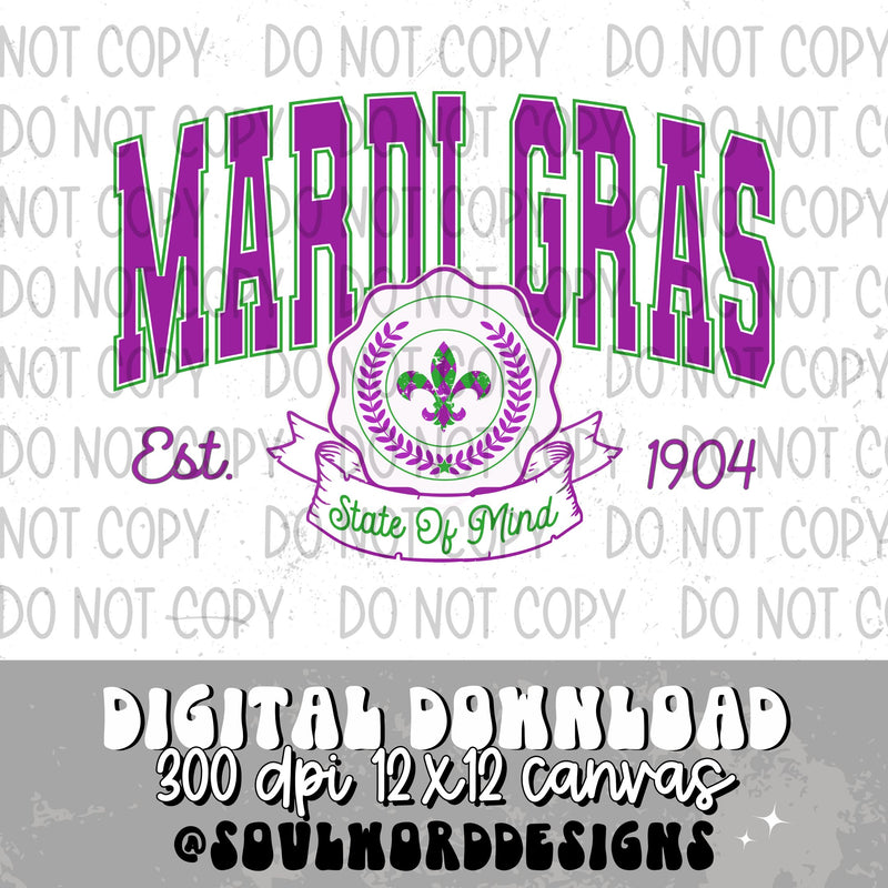 Mardi Gras State Of Mind - DIGITAL DOWNLOAD